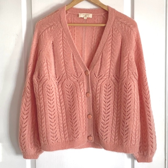 Sezane Augustino Jumper in Peach Pink - Picture 6 of 9